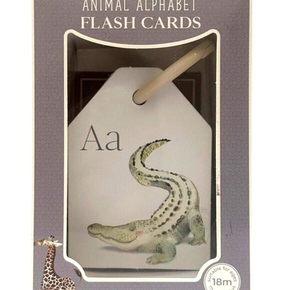 Animal Alphabet Flash Cards Berry Lane 26 Double Sided Illustrated Non-Toxic New - Picture 5 of 8